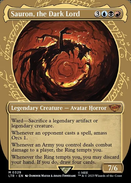 Sauron, the Dark Lord, Magic card LTR 329 — The Lord of the Rings: Tales of Middle-earth set