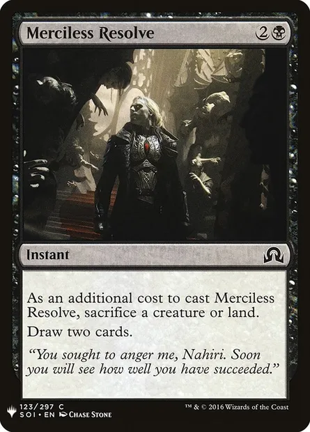 Résolution impitoyable, carte Magic PLST SOI-123 — extension The List