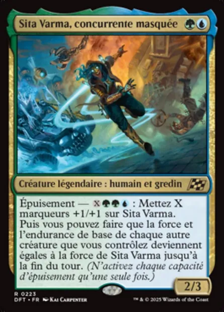 Sita Varma, concurrente masquée, carte Magic DFT 223 — extension Aetherdrift