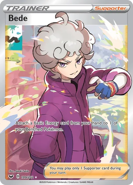 Bede, Pokémon card SSH 199 — Sword & Shield set