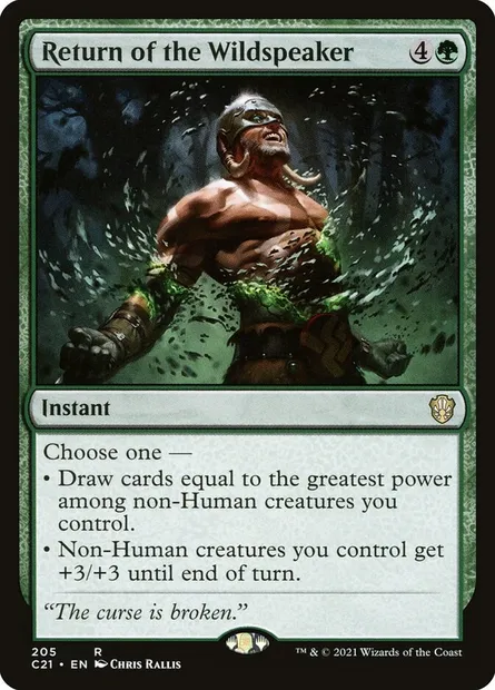 Return of the Wildspeaker, Magic card C21 205 — Commander 2021 set
