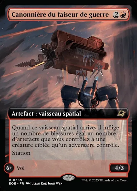 Canonnière du faiseur de guerre, carte Magic EOE 339 — extension Edge of Eternities
