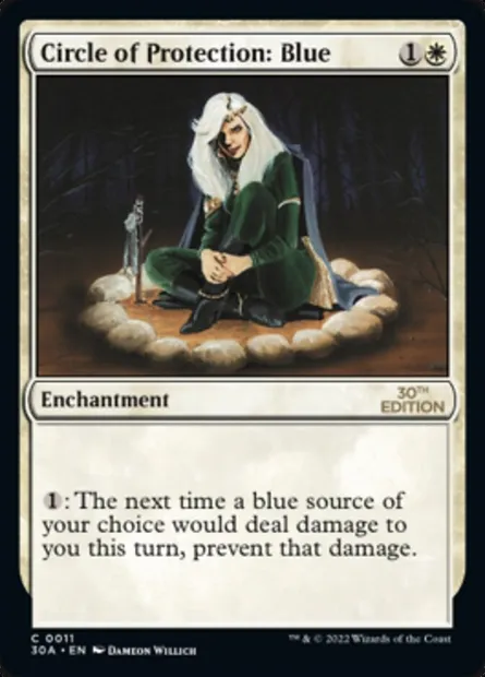 Circle of Protection: Blue, Magic card 30A 11 — 30th Anniversary Edition set