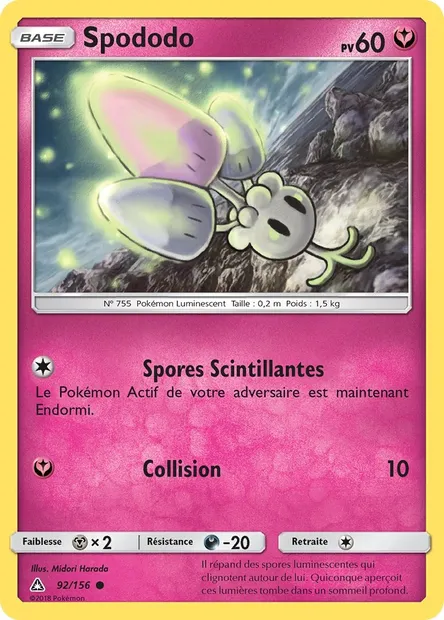 Spododo, carte Pokémon UPR 92 — extension Ultra-Prisme