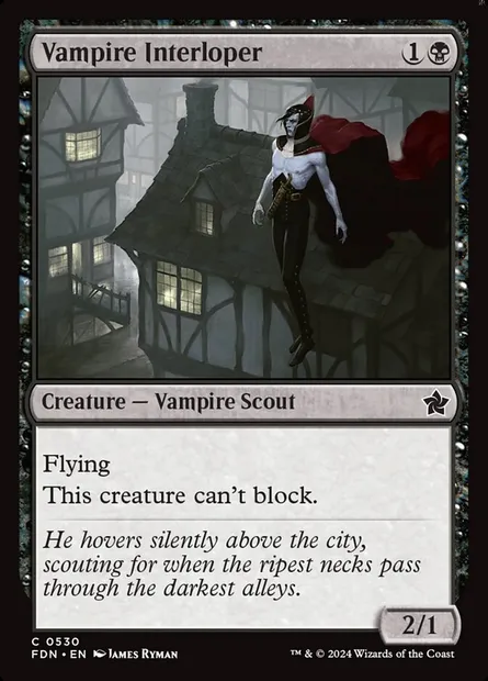 Vampire Interloper, Magic card FDN 530 — Foundations set