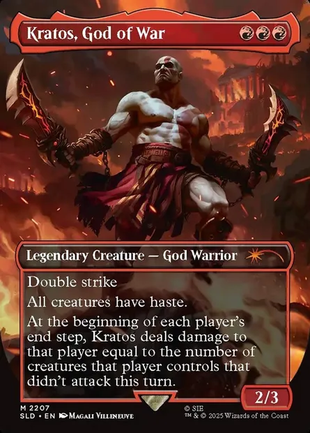 Kratos, God of War, carte Magic SLD 2207 — extension Secret Lair Drop