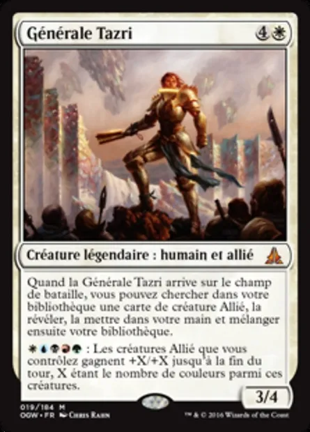 Générale Tazri, carte Magic OGW 19 — extension Le serment des Sentinelles