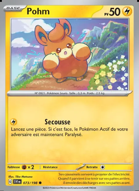 Pohm, carte Pokémon SVI 073 — extension Écarlate et Violet