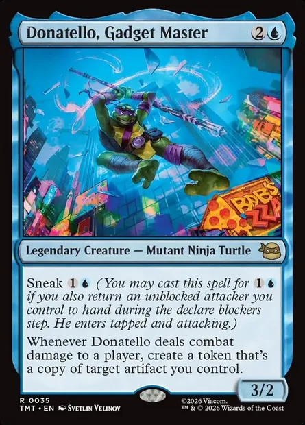 Donatello, Gadget Master, Magic card TMT 35 — Teenage Mutant Ninja Turtles set