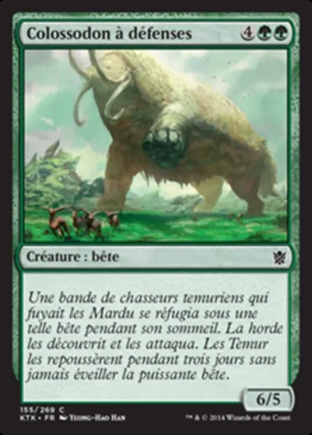 Colossodon à défenses, carte Magic KTK 155 — extension Les Khans de Tarkir