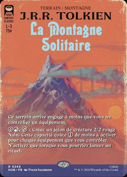 La Montagne Solitaire, carte Magic HOB 248 — extension The Hobbit