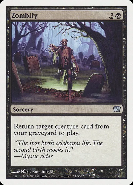 Zombify, Magic card 9ED 171 — Ninth Edition set