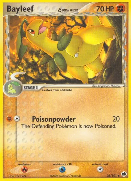 Bayleef δ, Pokémon card DF 26 — Dragon Frontiers set