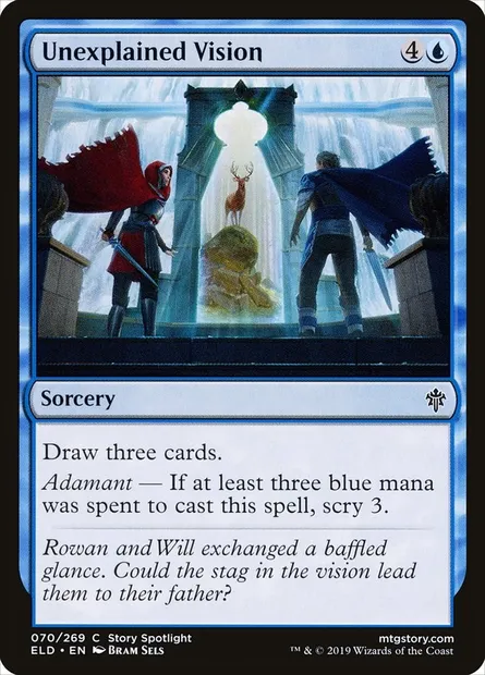 Unexplained Vision, Magic card ELD 70 — Throne of Eldraine set