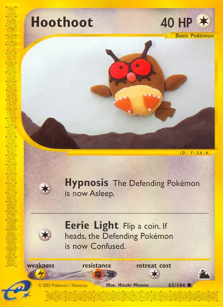 Hoothoot, Pokémon card SK 65 — Skyridge set