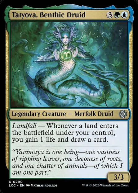 Tatyova, Benthic Druid, Magic card LCC 290 — The Lost Caverns of Ixalan Commander set
