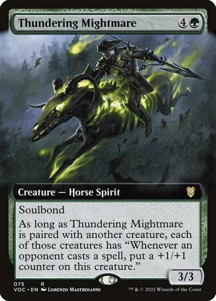 Thundering Mightmare, Magic card VOC 75 — Crimson Vow Commander set