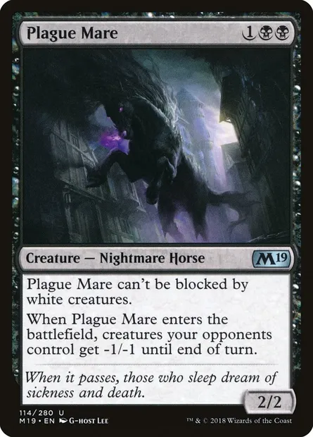 Plague Mare, Magic card M19 114 — Core Set 2019 set