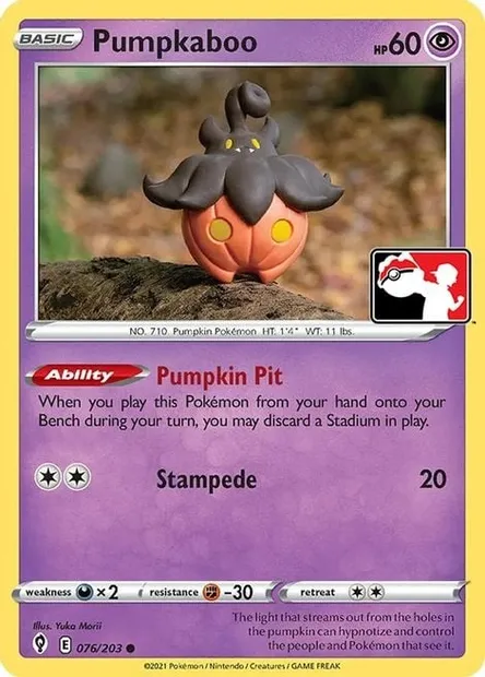 Pumpkaboo, Pokémon card PPS 076 — Play! Pokémon Prize Pack Series set