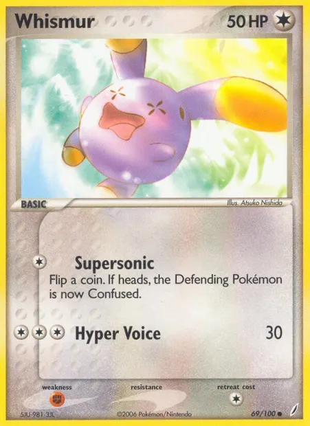 Whismur, Pokémon card CG 69 — Crystal Guardians set