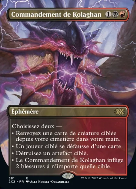 Commandement de Kolaghan, carte Magic 2X2 381 — extension Double Masters 2022