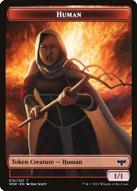 Human, carte Magic TVOW 10 — extension Innistrad: Crimson Vow Tokens
