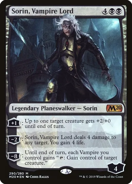Sorin, Vampire Lord, Magic card M20 290 — Core Set 2020 set