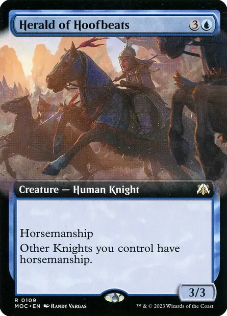 Herald of Hoofbeats, Magic card MOC 109 — March of the Machine Commander set