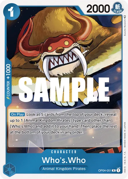Who's Who, carte One Piece OP04-051 — extension KINGDOMS OF INTRIGUE