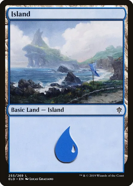 Island, Magic card ELD 255 — Throne of Eldraine set