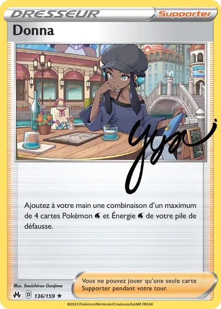 Donna, carte Pokémon CRZ 136 — extension Zénith Suprême
