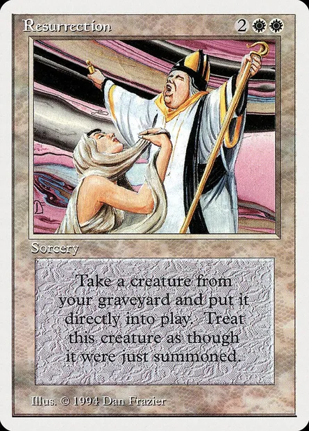 Resurrection, Magic card SUM 34 — Summer Magic / Edgar set