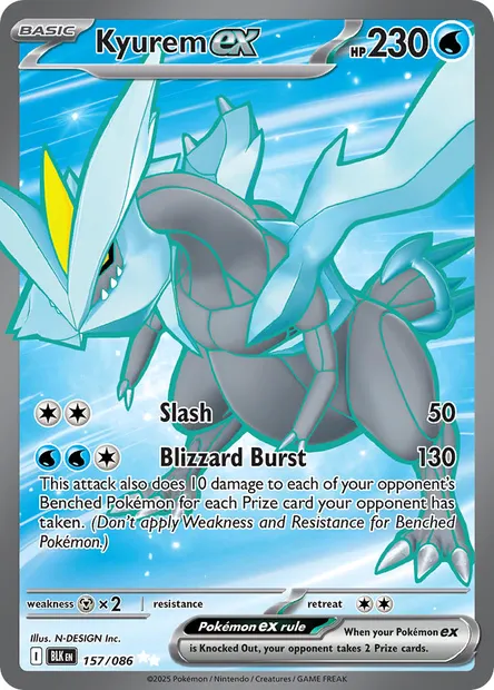 Kyurem ex, Pokémon card BLK 157 — Black Bolt set