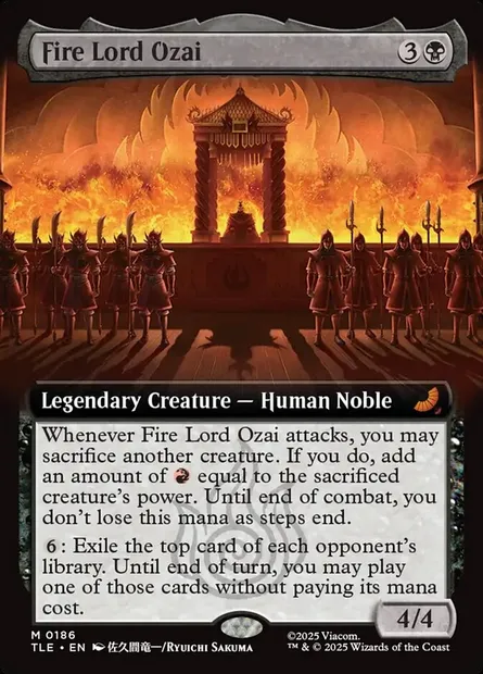 Fire Lord Ozai, Magic card TLE 186 — Avatar: The Last Airbender Eternal set