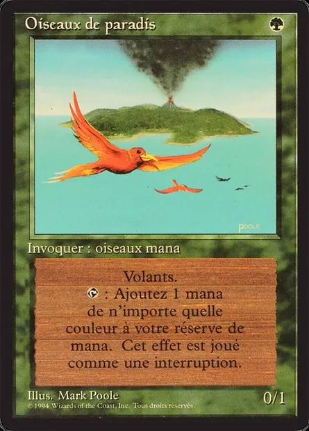 Birds of Paradise, Magic card FBB 187 — Foreign Black Border set