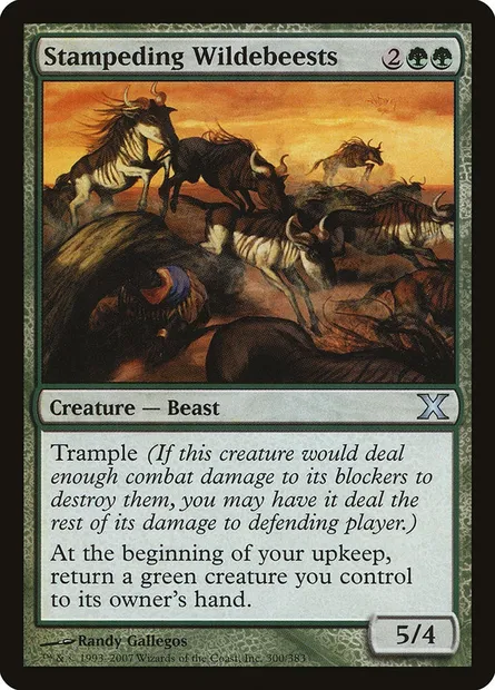 Stampeding Wildebeests, Magic card 10E 300 — Tenth Edition set