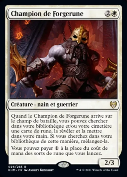 Champion de Forgerune, carte Magic KHM 26 — extension Kaldheim