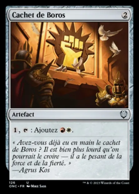 Cachet de Boros, carte Magic ONC 126 — extension Phyrexia: All Will Be One Commander