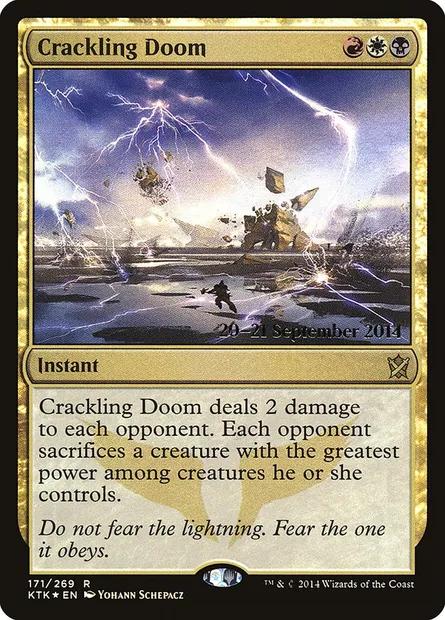 Crackling Doom, Magic card PKTK 171s — Khans of Tarkir Promos set
