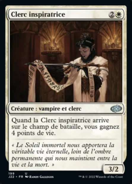 Clerc inspiratrice, carte Magic J22 199 — extension Jumpstart 2022