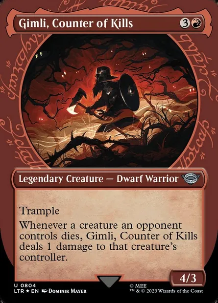 Gimli, Counter of Kills, Magic card LTR 804 — The Lord of the Rings: Tales of Middle-earth set