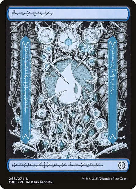 Island, Magic card ONE 268 — Phyrexia: All Will Be One set