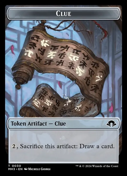 Clue, carte Magic TMH3 30 — extension Modern Horizons 3 Tokens