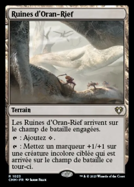 Ruines d'Oran-Rief, carte Magic CMM 1023 — extension Commander Masters