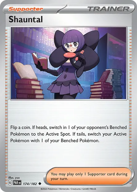 Shauntal, Pokémon card PAR 174 — Paradox Rift set