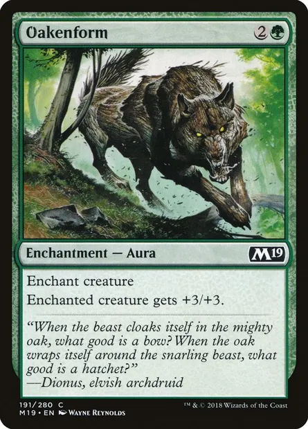 Oakenform, Magic card M19 191 — Core Set 2019 set