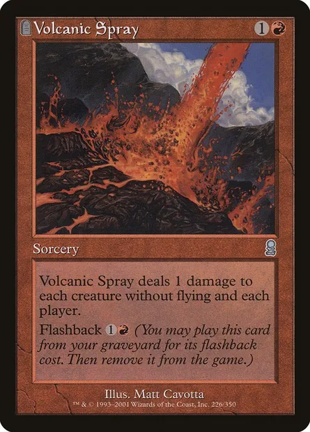 Volcanic Spray, Magic card ODY 226 — Odyssey set