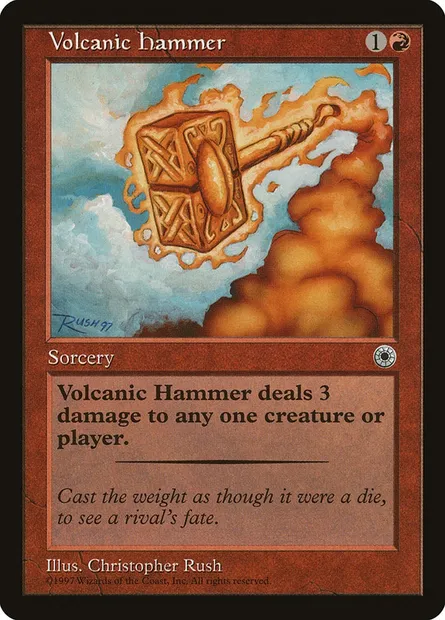 Volcanic Hammer, Magic card POR 154 — Portal set