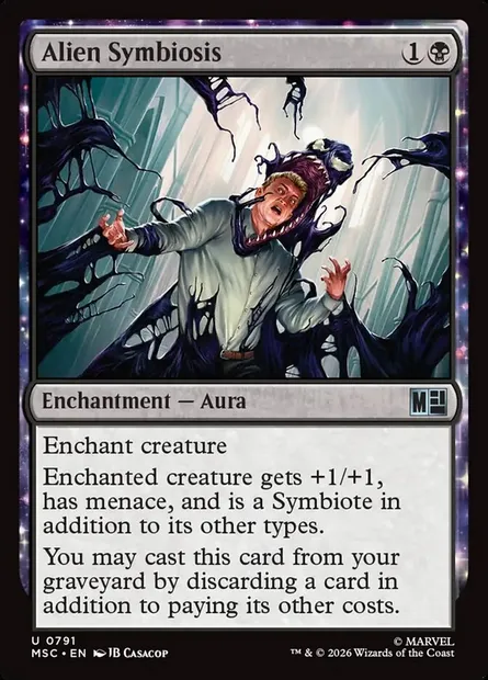 Alien Symbiosis, Magic card MSC 791 — Marvel Super Heroes Commander set