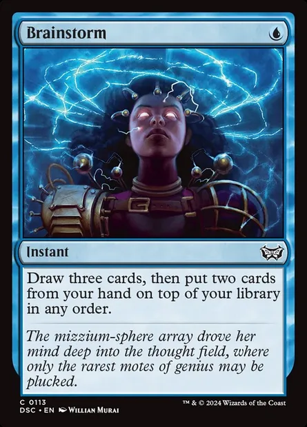 Brainstorm, Magic card DSC 113 — Duskmourn: House of Horror Commander set